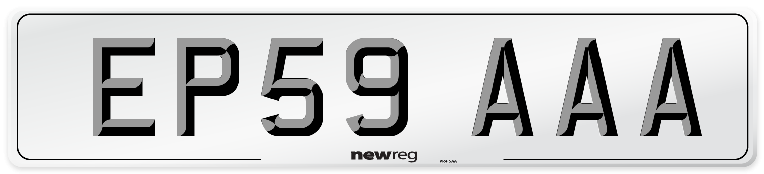 EP59 AAA Number Plate from New Reg
